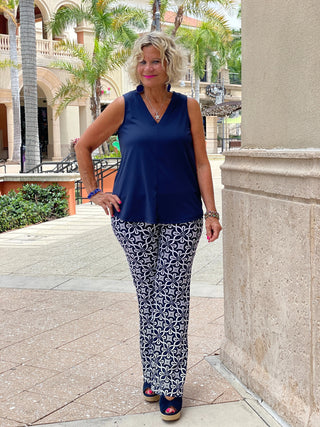BRIGHTEN BLUE PALAZZO PANT - Cathys Place