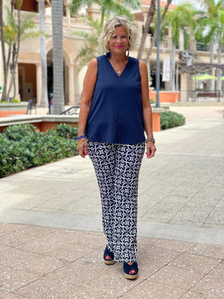 BRIGHTEN BLUE PALAZZO PANT - Cathys Place