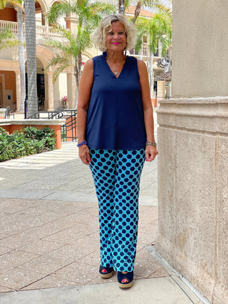 SEASIDE BLUE PALAZZO PANT - Cathys Place