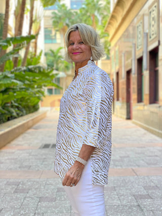 LULU-B WHITE GOLD LEME TUNIC LULU-B