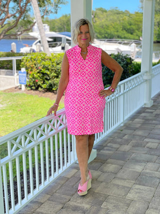 PINK DIAMONDS COLLAR DRESS LULU-B