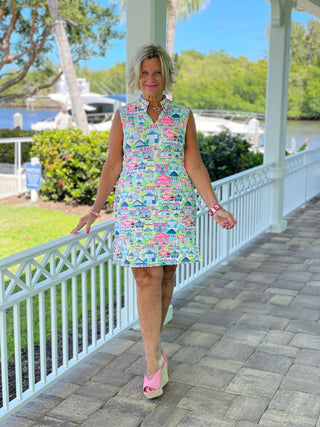 TIKI ESCAPE COLLAR DRESS LULU-B