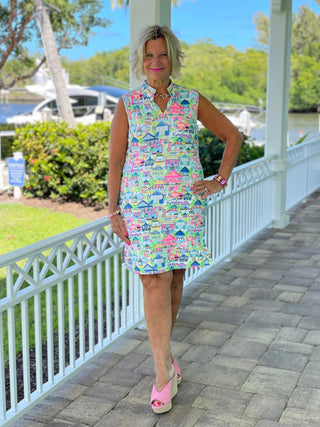 TIKI ESCAPE COLLAR DRESS LULU-B