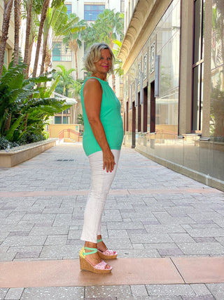 SEAFOAM MINT GREEN  KEYHOLE TOP FINAL SALE LULU-B