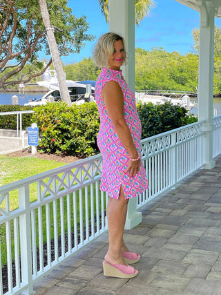 PALM TREE SIESTA COLLAR DRESS LULU-B