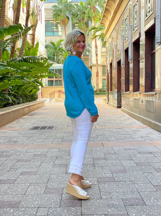 AQUA TURTLE SWEATER LULU-B