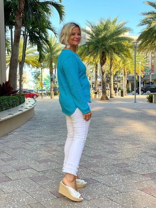 AQUA TURTLE SWEATER LULU-B