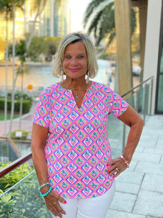 PALM TREE SIESTA SHORT SLEEVE LULU-B