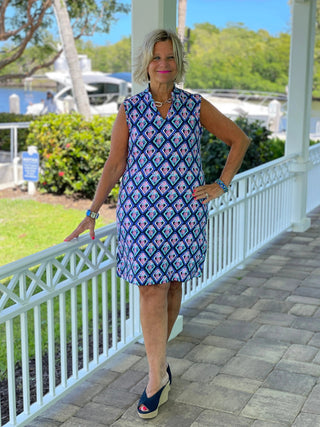 PINEAPPLE VACA COLLAR DRESS LULU-B