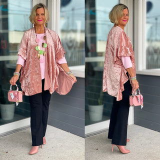 SOLID VELVET SHAWL PONCHO 7 COLORS CALIFORNIA DREAMING