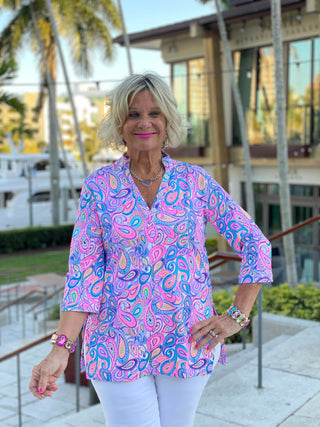CAROLINA PAISLEY TUNIC LULU-B