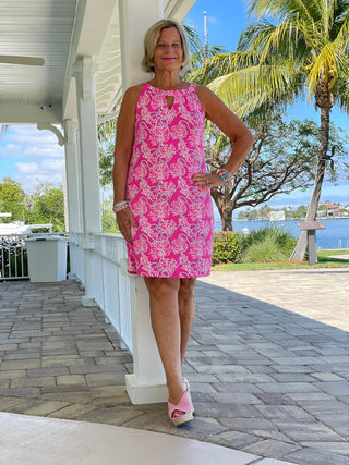 PINK LANE KEYHOLE DRESS - Cathys Place