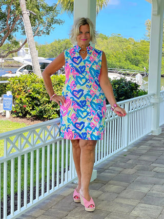 SECRET LOVE HEARTS COLLAR DRESS LULU-B