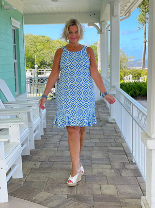 AQUA DIAMONDS HALTER RUFFLE LULU-B