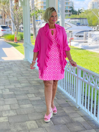 PINK DIAMONDS KEYHOLE DRESS LULU-B