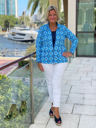 BAHAMA BLUE TURTLE FULL ZIPPER LULU-B