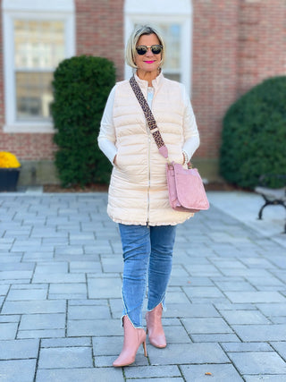 LULU-B BLUSH PUFFER VEST LULU-B