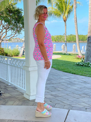 PALM TREE SIESTA HALTER TOP LULU-B