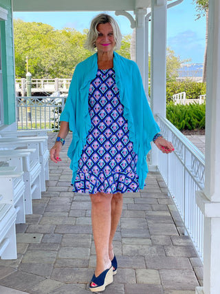 PINEAPPPLE VACA HALTER  RUFFLE LULU-B