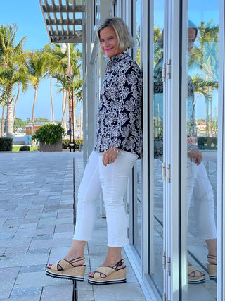 NAUTICAL LANE ZIPPER TOP - Cathys Place