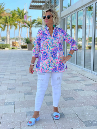 PINK PINEAPPLE TUNIC - Cathys Place