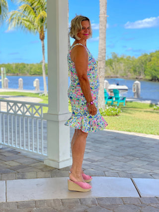 TIKI ESCAPE HALTER RUFFLE DRESS LULU-B