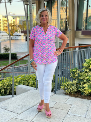 PALM TREE SIESTA SHORT SLEEVE LULU-B