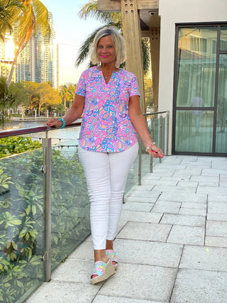 CAROLINA PAISLEY SHORT SLEEVE LULU-B