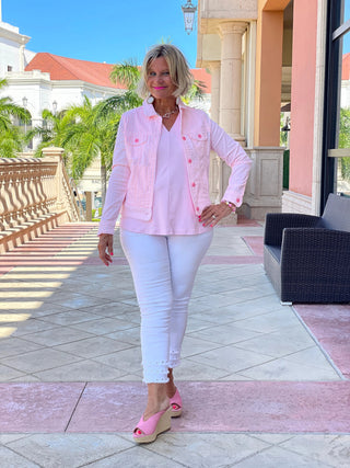 KEY WEST PINK SEERSUCKER JACKET LULU-B