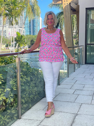 PALM TREE SIESTA CHA CHA TANK LULU-B