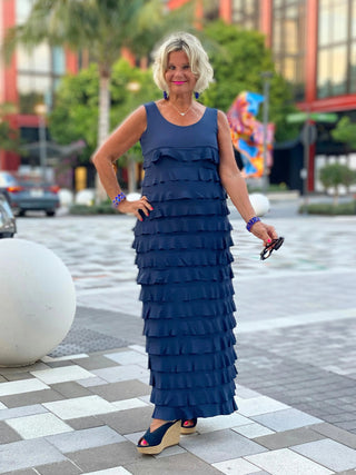 MIAMI NIGHTS NAVY CHA CHA DRESS LULU-B