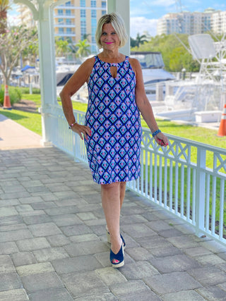 PINEAPPLE VACA KEYHOLE DRESS LULU-B