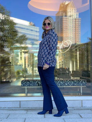 NAVY MEDALLION KANGAROO POCKET - Cathys Place