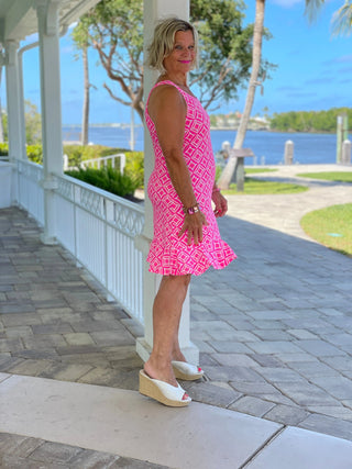 PINK DIAMONDS HALTER RUFFLE LULU-B