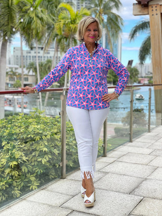 PINK STARFISH BEACH ZIPPER - Cathys Place