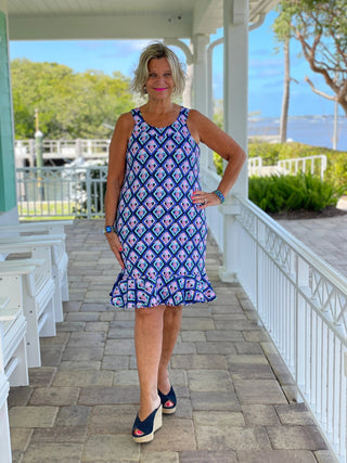 PINEAPPPLE VACA HALTER  RUFFLE LULU-B