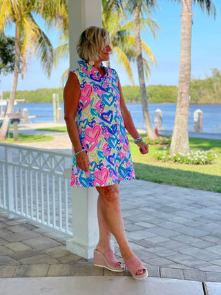 SECRET LOVE HEARTS RUFFLE DRESS LULU-B