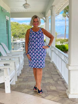 PINEAPPLE VACA HALTER DRESS LULU-B