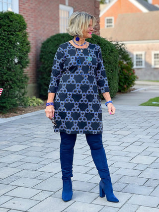 HARPER NAVY DRESS LULU-B