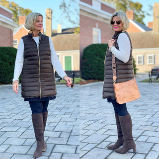 LULU-B OLIVE PUFFER VEST LULU-B