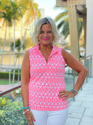CANDY PINK SLEEVELESS ZIPPER LULU-B