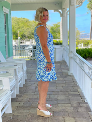 AQUA DIAMONDS HALTER RUFFLE LULU-B