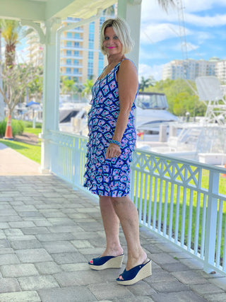 PINEAPPLE VACATION LAYERED RUFFLE DRESS LULU-B