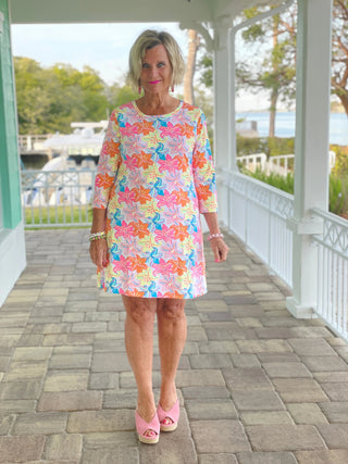 PALM BEACH GARDEN SLEEVE DRESS - Cathys Place