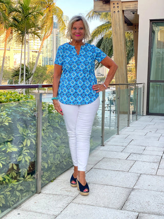 BAHAMA BLUE TURTLE SHORT SLEEVE LULU-B