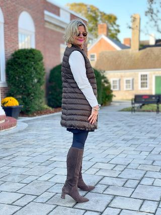 LULU-B OLIVE PUFFER VEST LULU-B