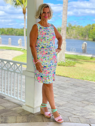 TIKI ESCAPE SHIFT DRESS LULU-B