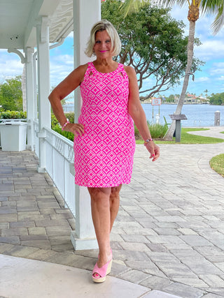 PINK DIAMONDS HALTER DRESS LULU-B