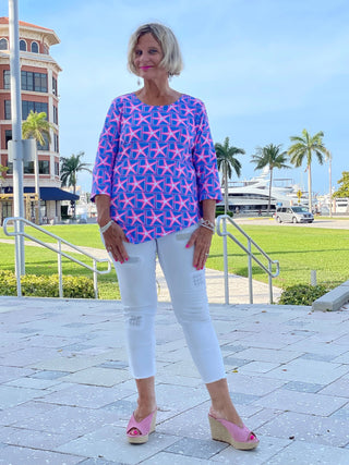 PINK STARFISH BEACH ASYMMETRIC TOP - Cathys Place