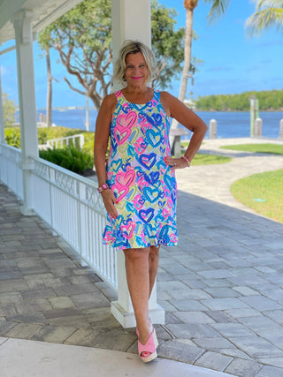 SECRET LOVE HEARTS HALTER RUFFLE LULU-B